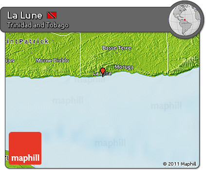 Physical 3D Map of La Lune