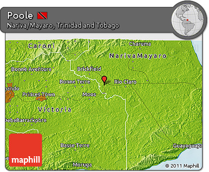 Physical 3D Map of Poole