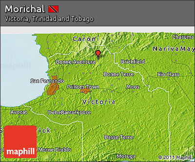 Physical 3D Map of Morichal
