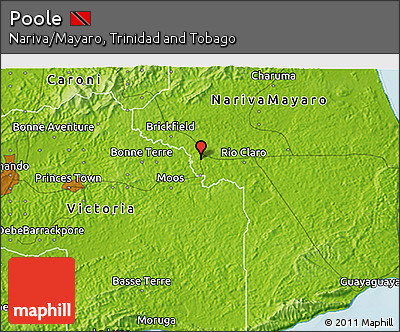 Physical 3D Map of Poole
