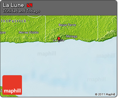 Physical 3D Map of La Lune