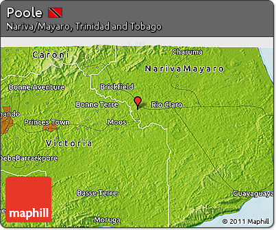 Physical 3D Map of Poole