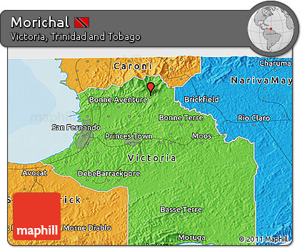 Political 3D Map of Morichal