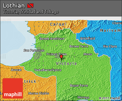 Political 3D Map of Lothian