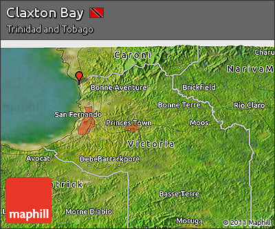 Satellite 3D Map of Claxton Bay