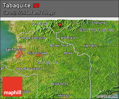 Satellite 3D Map of Tabaquite
