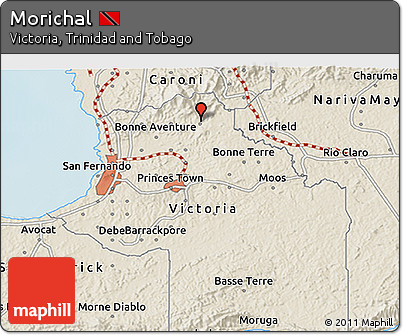Shaded Relief 3D Map of Morichal