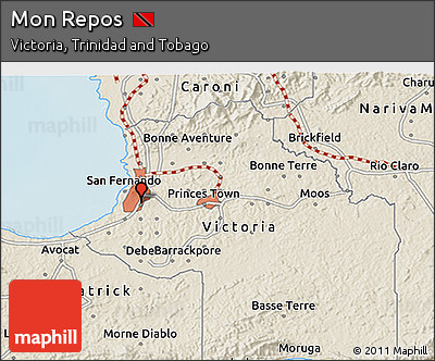 Shaded Relief 3D Map of Mon Repos