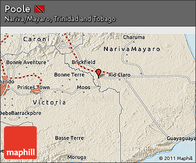 Shaded Relief 3D Map of Poole