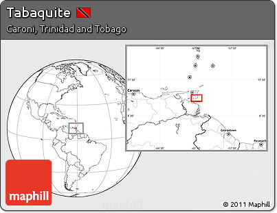 Blank Location Map of Tabaquite