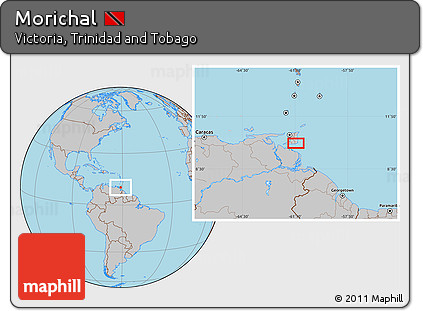 Gray Location Map of Morichal