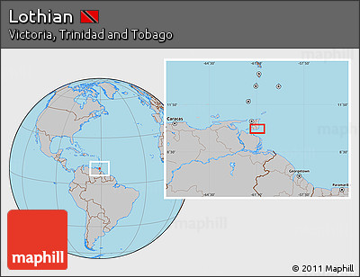 Gray Location Map of Lothian