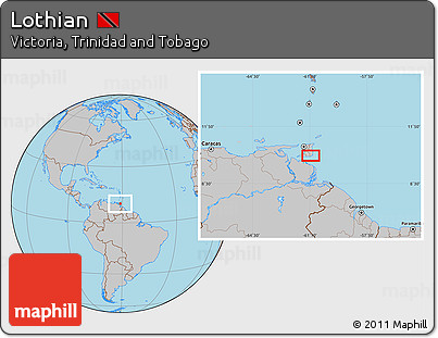 Gray Location Map of Lothian