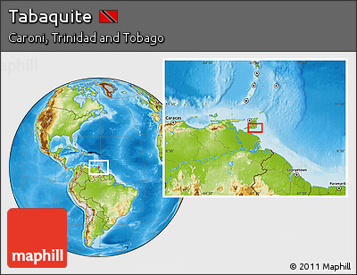 Physical Location Map of Tabaquite