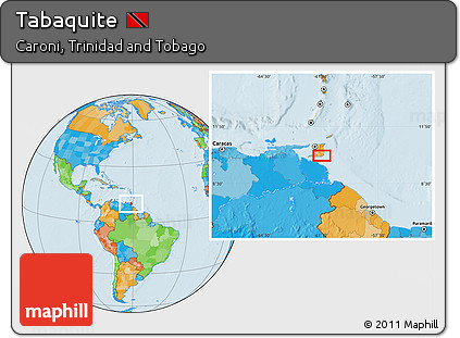 Political Location Map of Tabaquite