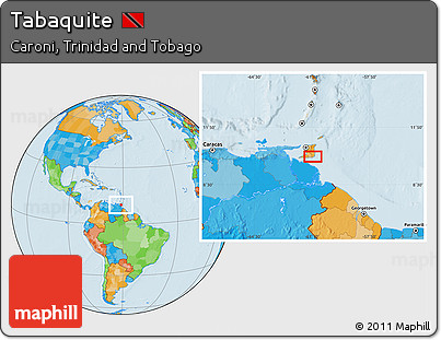Political Location Map of Tabaquite