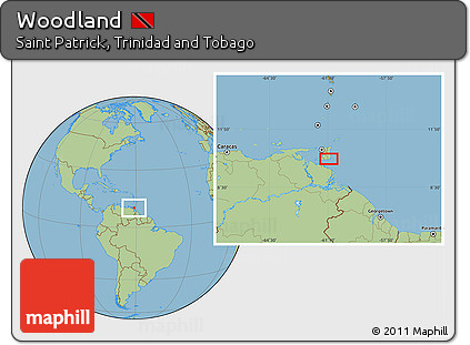 Savanna Style Location Map of Woodland