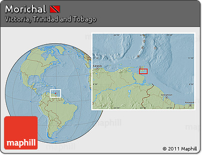 Savanna Style Location Map of Morichal, hill shading