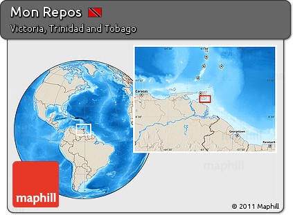 Shaded Relief Location Map of Mon Repos