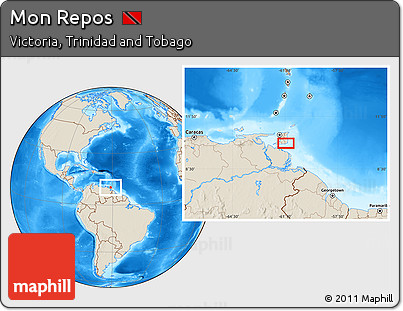Shaded Relief Location Map of Mon Repos