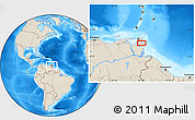 Shaded Relief Location Map of Pierreville