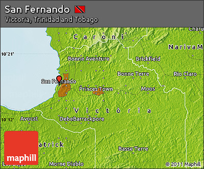 Physical Map of San Fernando