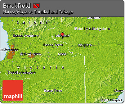 Physical Map of Brickfield