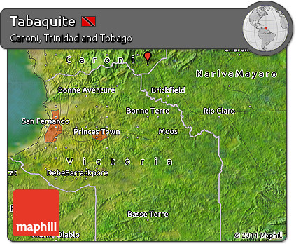 Satellite Map of Tabaquite