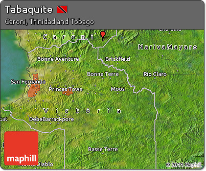 Satellite Map of Tabaquite