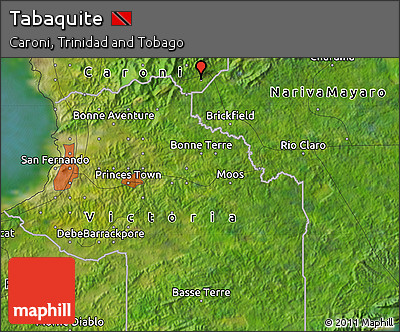 Satellite Map of Tabaquite