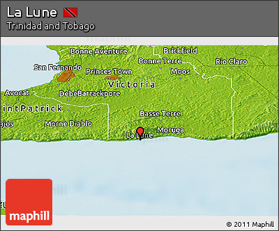 Physical Panoramic Map of La Lune