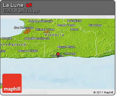 Physical Panoramic Map of La Lune