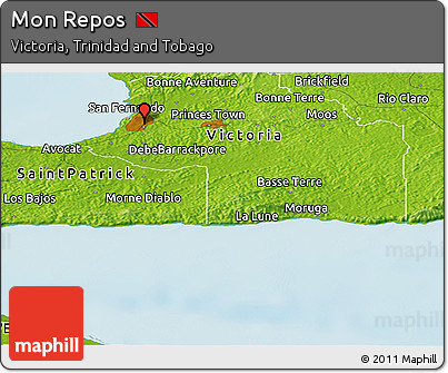 Physical Panoramic Map of Mon Repos