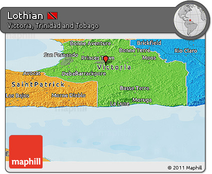 Political Panoramic Map of Lothian