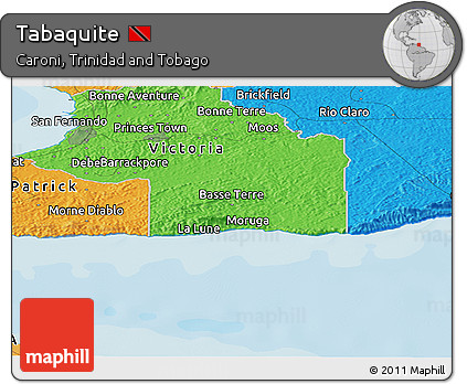Political Panoramic Map of Tabaquite