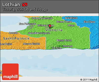 Political Panoramic Map of Lothian