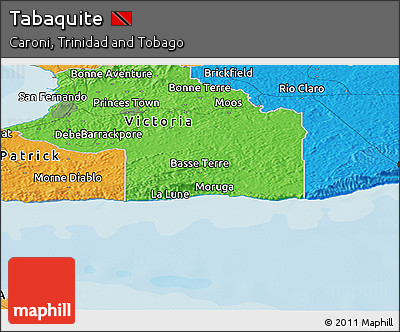 Political Panoramic Map of Tabaquite