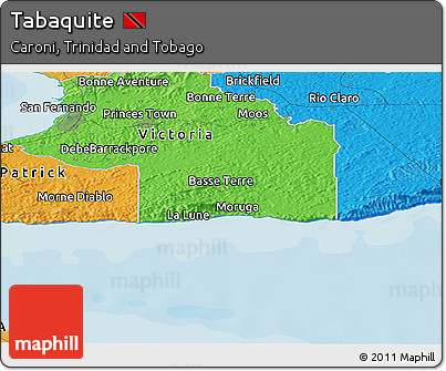 Political Panoramic Map of Tabaquite