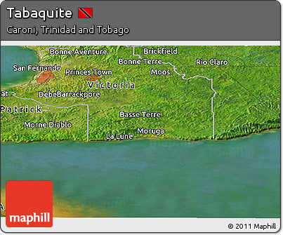 Satellite Panoramic Map of Tabaquite