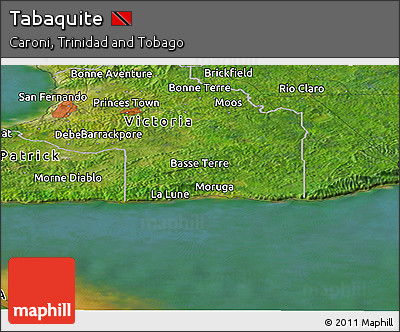 Satellite Panoramic Map of Tabaquite