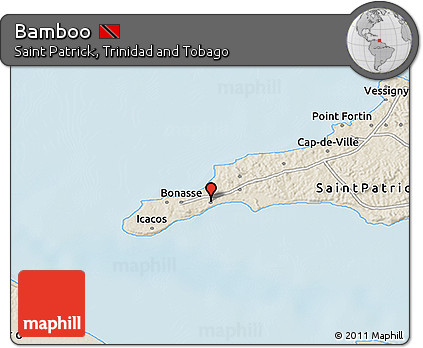 Shaded Relief 3D Map of Bamboo