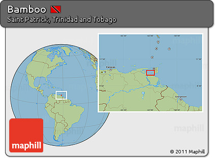 Savanna Style Location Map of Bamboo
