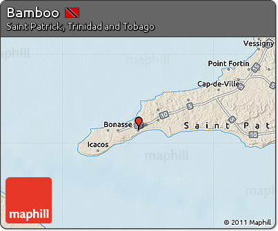 Shaded Relief Map of Bamboo