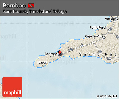 Shaded Relief Map of Bamboo
