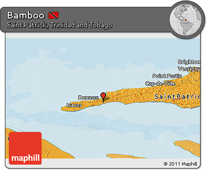 Political Panoramic Map of Bamboo
