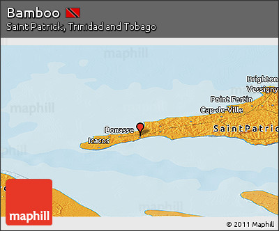 Political Panoramic Map of Bamboo