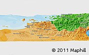 Political Panoramic Map of La Coima