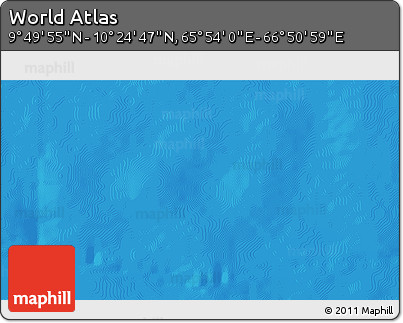 Physical 3D Map of the Area around 10° 7' 21" N, 66° 22' 30" E