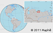 Gray Location Map of Las Juasjuitas