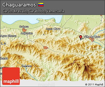 Physical 3D Map of Chaguaramos
